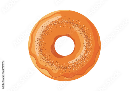 Pumpkin donut with glaze
