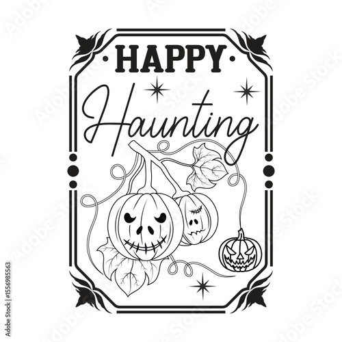 Happy Haunting,Old Halloween SVG design