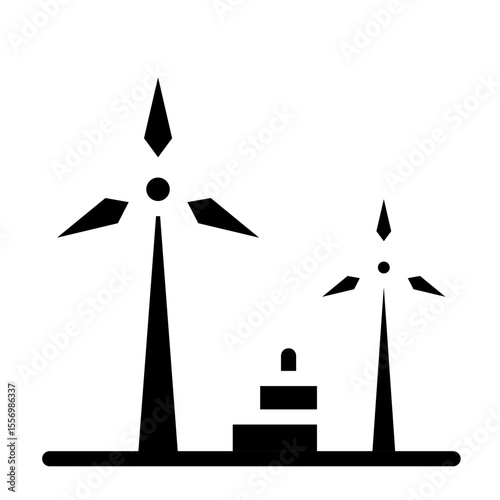 Wind Energy vector style icon