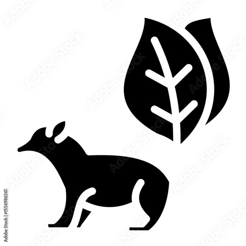 Wildlife Conservation vector style icon