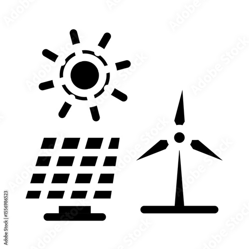 Alternative Energy vector style icon