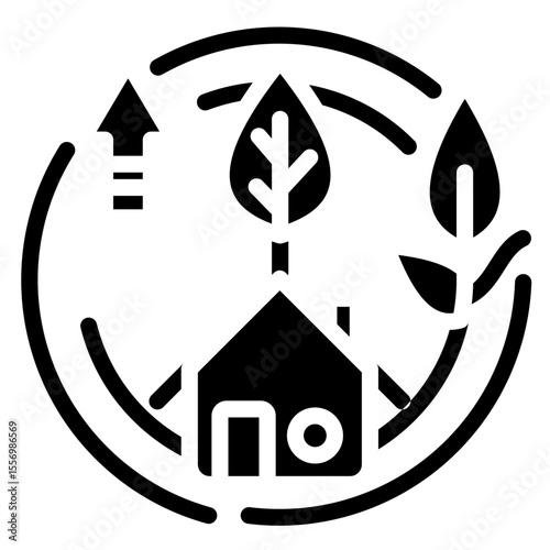 Sustainable Living vector style icon