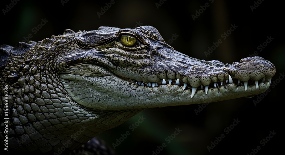 Obraz premium close up of crocodile head