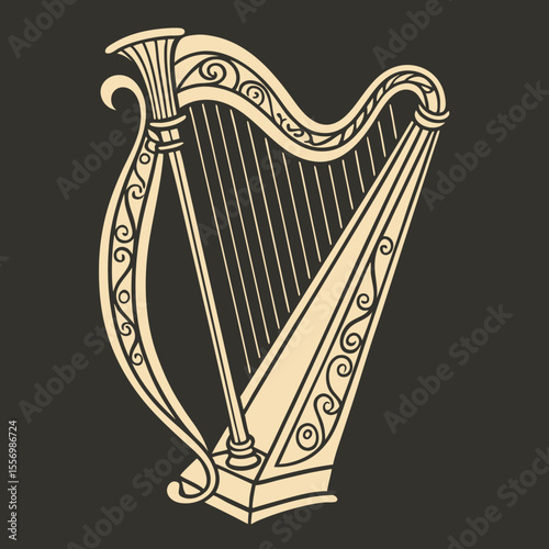 vector illustration of a violin