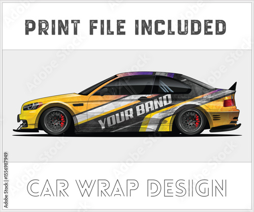 Custom Car Wrap Design with Print File Included
