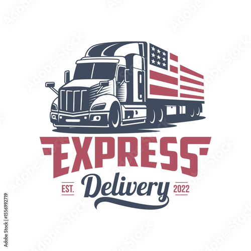 Truck logo template, Perfect logo for business related to automotive industry Free Vector