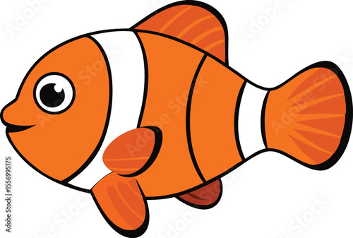 clown fish vector illustration eps