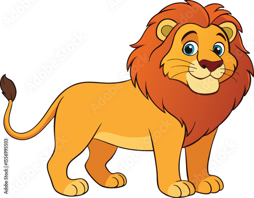 Silhouette lion cartoon vector illustration