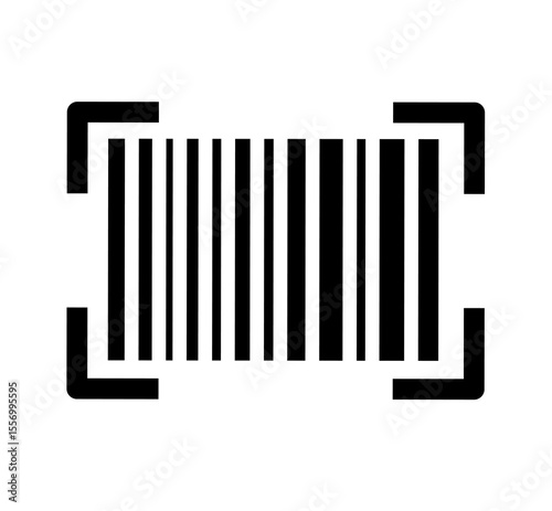 barcode icon vector on white background