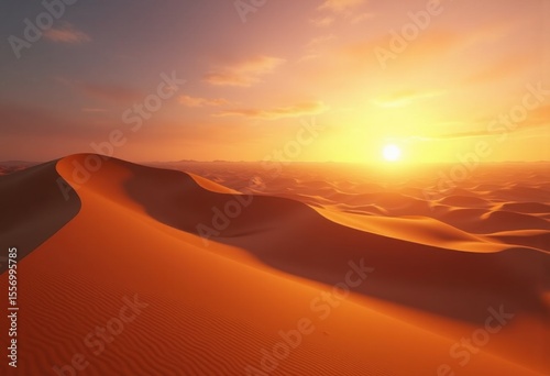 golden sand dunes silhouette sunset desert landscape warm colors tranquil horizon evening glow, sky, cloud, nature, scenic, texture, pattern, view, solitude