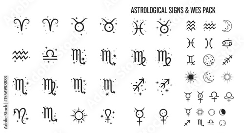 Astrology Signs Pack Zodiac Symbols.