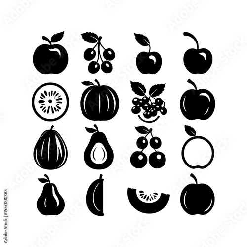 Silhouette design elements for design universal template, simple template design isolated on white background.