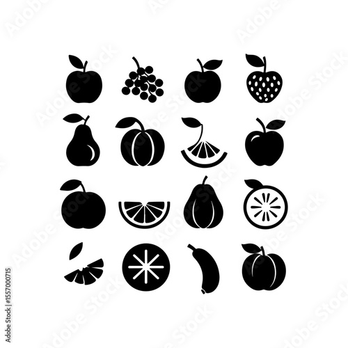 Silhouette design elements for design universal template, simple template design isolated on white background.