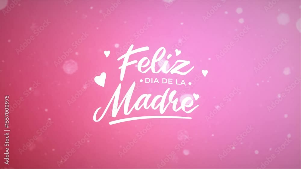 Feliz Día de la Madre Pink Sparkles Animation