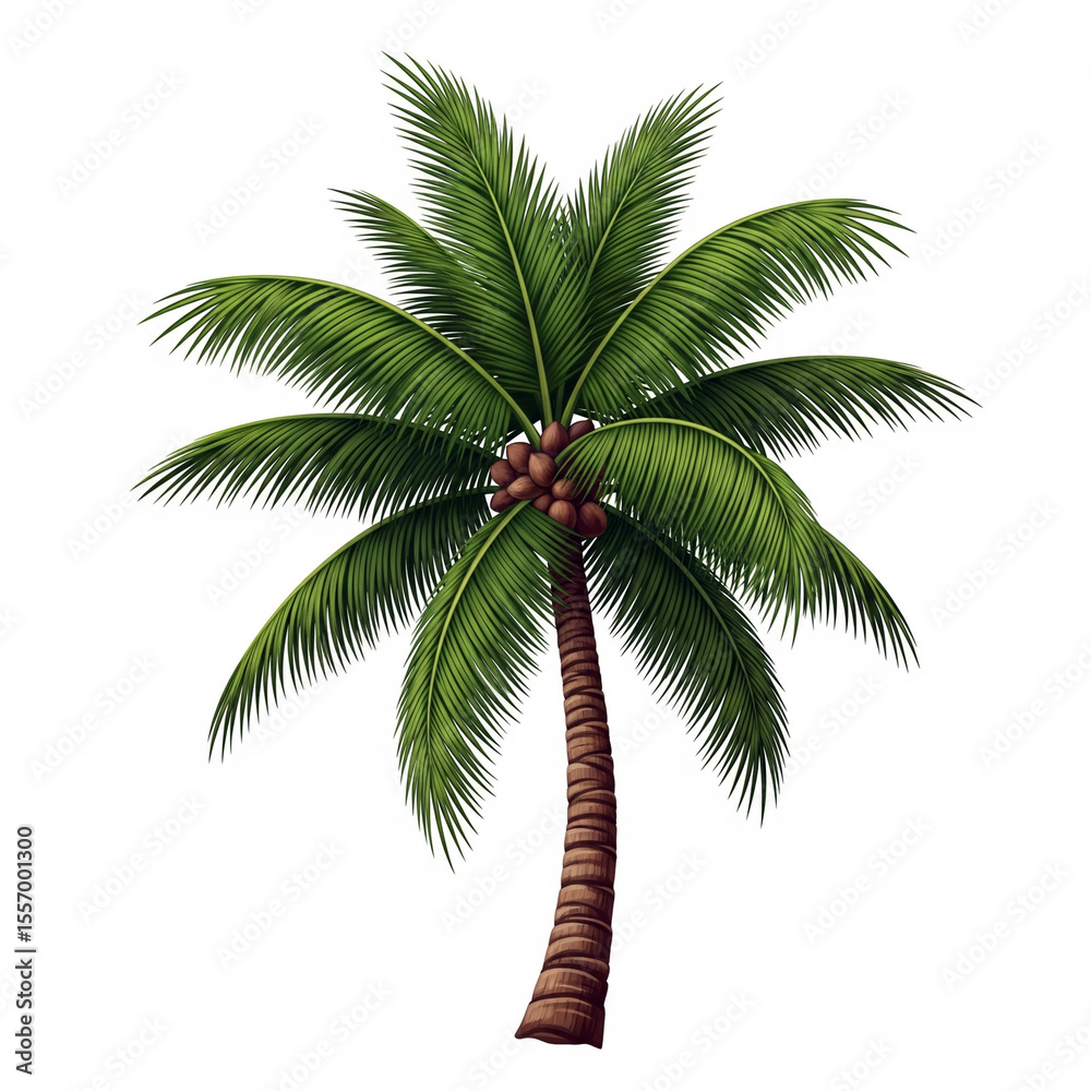 Fototapeta premium palm tree on white background