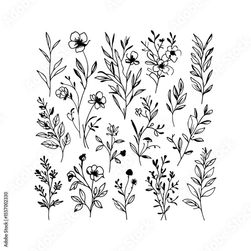 Silhouette design elements for design universal template, simple template design isolated on white background.