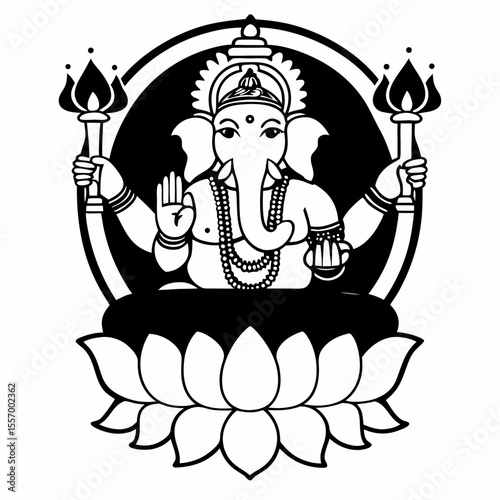 vector illustration of lord ganesha