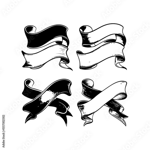 Silhouette design elements for design universal template, simple template design isolated on white background.