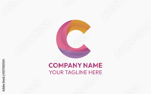  Bold Capital Letter C in Modern Minimal Typography

