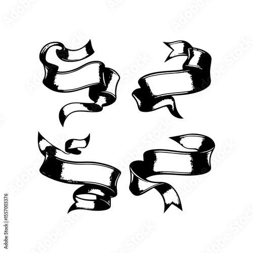 Silhouette design elements for design universal template, simple template design isolated on white background.