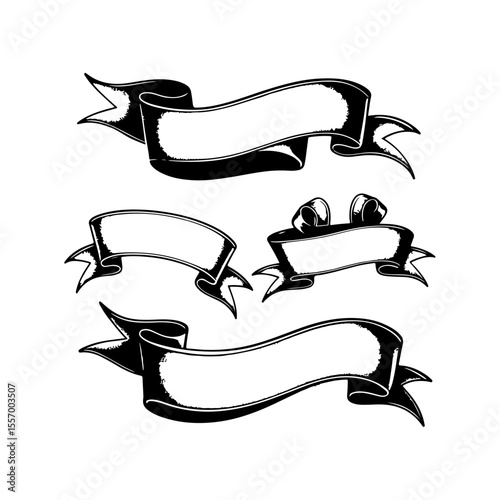 Silhouette design elements for design universal template, simple template design isolated on white background.