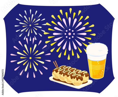 花火大会～ビール・たこ焼き・花火～