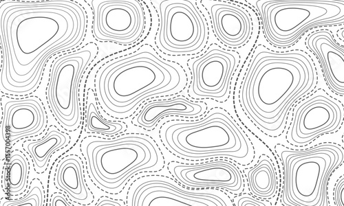 Stylized elevation contour map background with terrain lines for outdoor design
