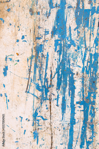 old  white and blue paint wall