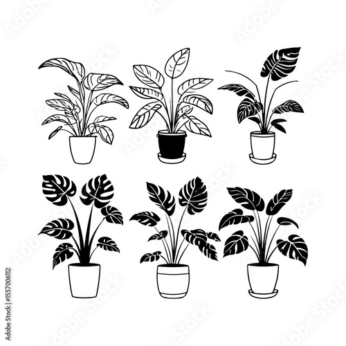 Silhouette design elements for design universal template, simple template design isolated on white background.
