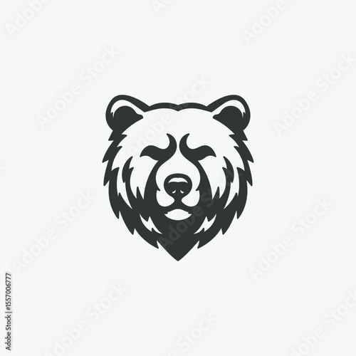 bear head logo design vector illustration