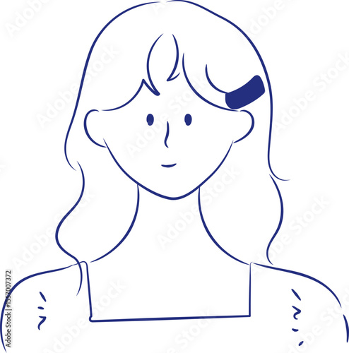 사람 인물 머리 일러스트 svg 라인