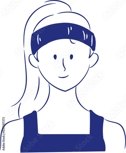 사람 인물 머리 일러스트 svg 라인