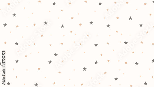 Neutral star seamless pattern background. Beige and brown stars on cream. Ideal for baby shower, nursery wallpaper, scrapbooking, fabric print, kids room, and soft neutral-themed projects.