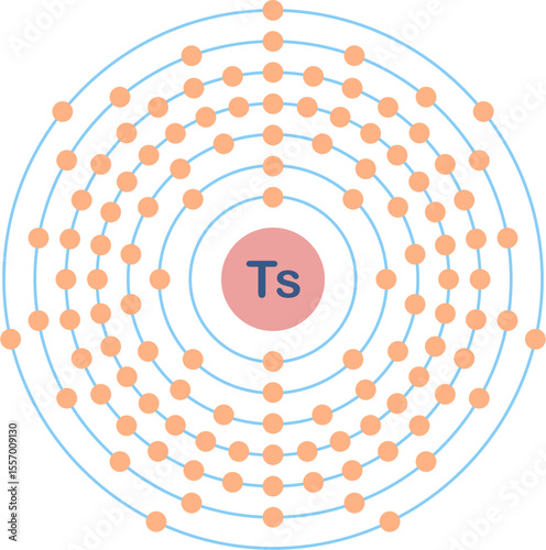 Electron configuration of tennessine element. 