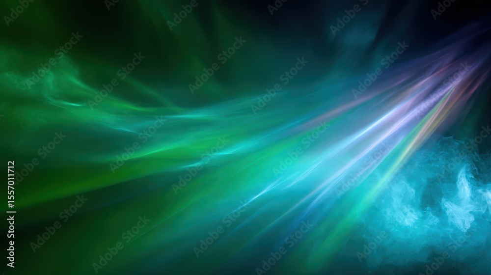 Fototapeta premium A stunning display of vibrant colors and light patterns, showcasing the beauty of natural phenomena in the environment.