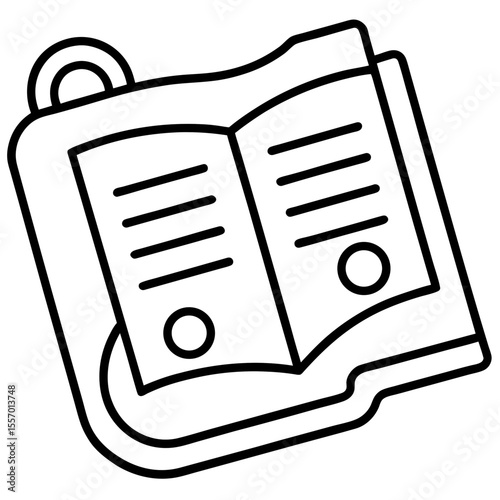 Instruction Manual Icon | Generative AI Vector & Linocut Silhouette Design