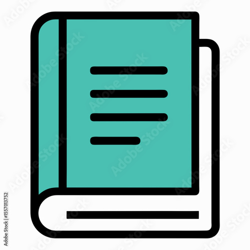 Instruction Manual Icon | Generative AI Vector & Linocut Silhouette Design