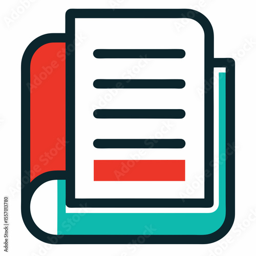 Instruction Manual Icon | Generative AI Vector & Linocut Silhouette Design