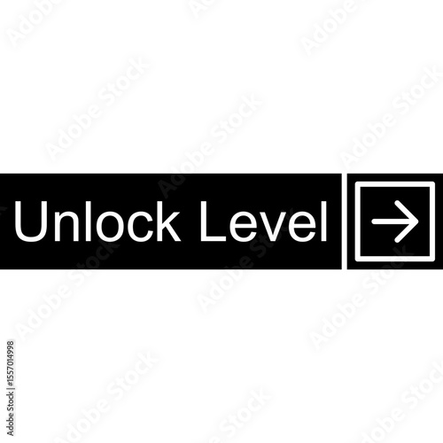 Unlock Level Vector Icon