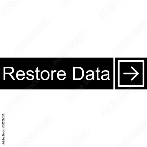 Restore Data Vector Icon