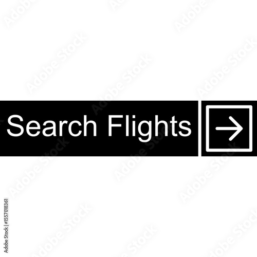 Search Flights Vector Icon