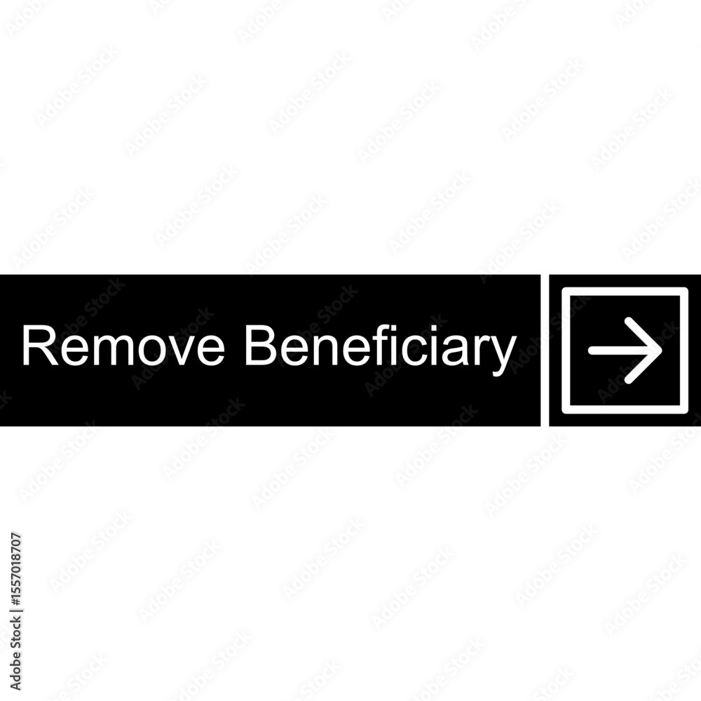 Fototapeta premium Remove Beneficiary Vector Icon