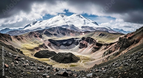 Mount Elbrus Crater: Volcanic Landscape of Europe's Highest Peak