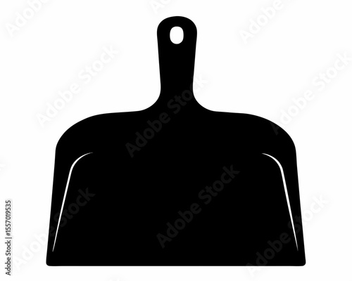 Dustpan silhouette vector, dust pan icon, dust pan vector illustration