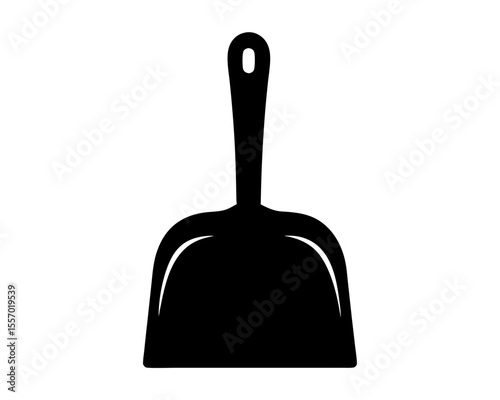 Dustpan silhouette vector, dust pan icon, dust pan vector illustration