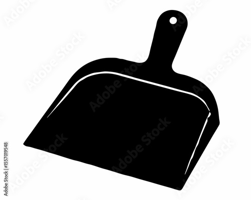 Dustpan silhouette vector, dust pan icon, dust pan vector illustration