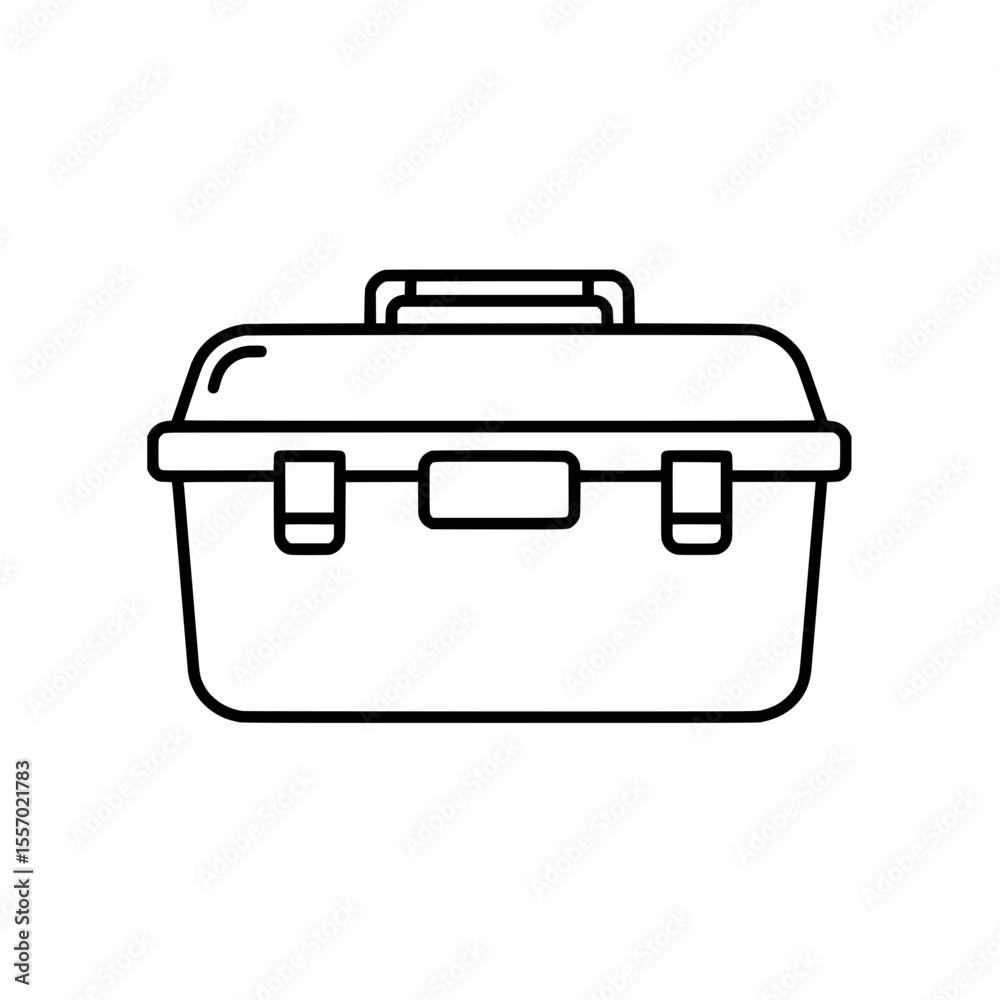 Toolbox Outline: A meticulously crafted illustration of a toolbox, highlighting its simple elegance and the essence of utility and design. Toolbox Outline: A meticulously crafted illustration of a toolbox, highlighting its simple elegance and the essence of utility and design.