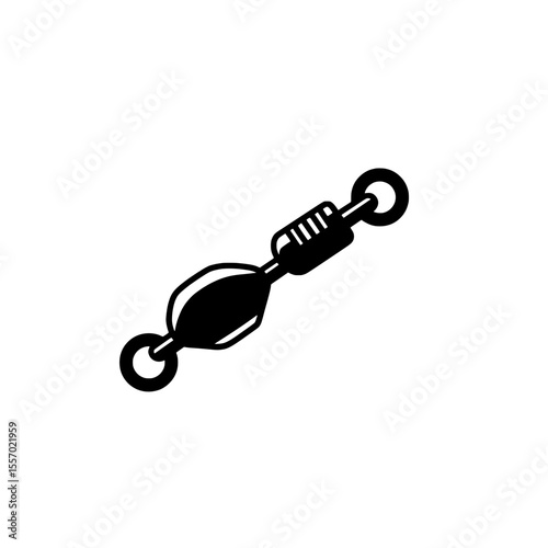 Metal Fishing Swivel: A close-up of a metal fishing swivel, meticulously crafted, showcasing its robust design. This essential fishing accessory ensures line security.