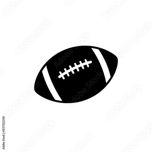 Classic American Football: A sleek, stylized illustration of an American football, perfect for sports or athletic design.