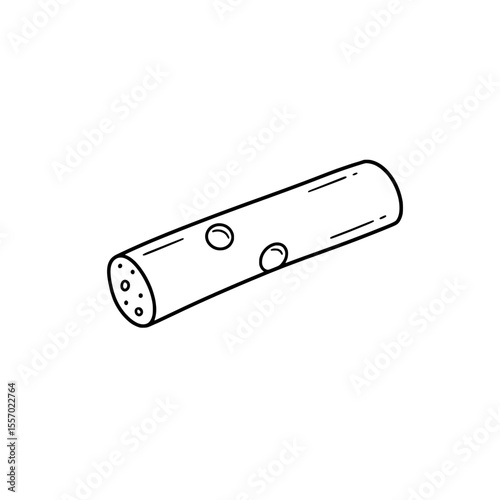 Wooden Object Vector: A minimalist vector illustration of a wooden object, perfectly suited for educational resources, DIY projects, or artistic design endeavors.